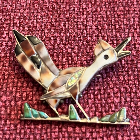 Native American Roadrunner Brooch - Picture 1 of 2